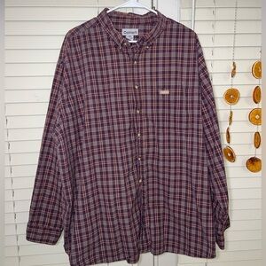 Carhartt Men’s Plaid Long Sleeve Shirt 3XL Cotton Button Down